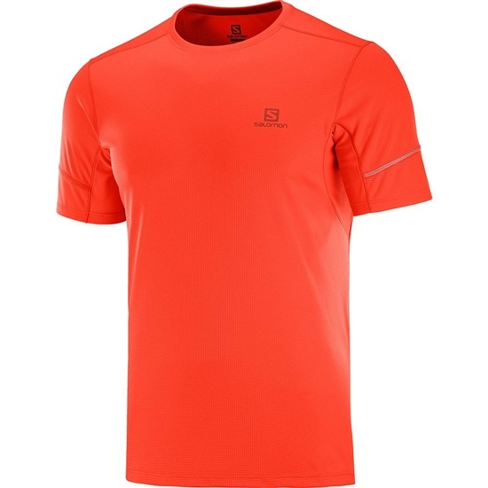 Salomon Agile Ss M Men's T Shirts Orangered | POWI40253