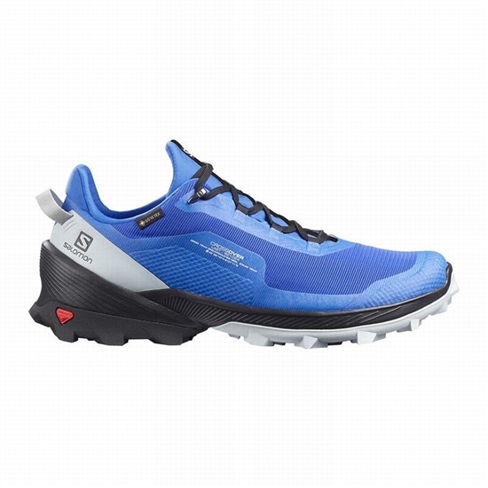 Salomon Cross Over Gore-tex Men's Hiking Shoes Blue / Black | HVQE49735