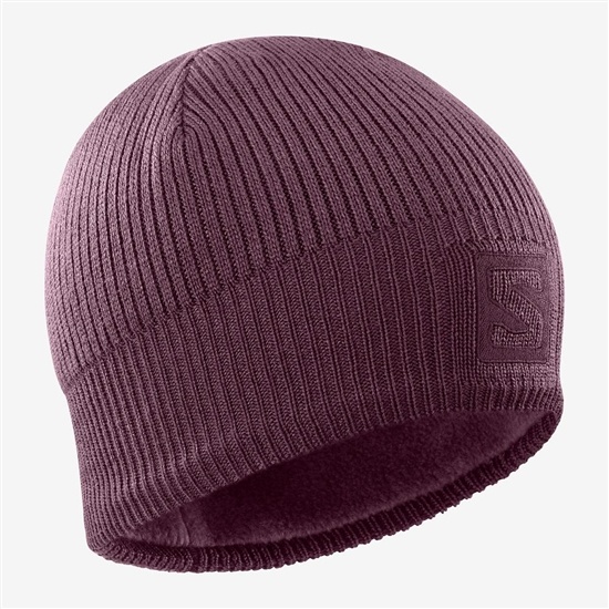 Salomon Logo Men's Hats Purple | XBCO98437