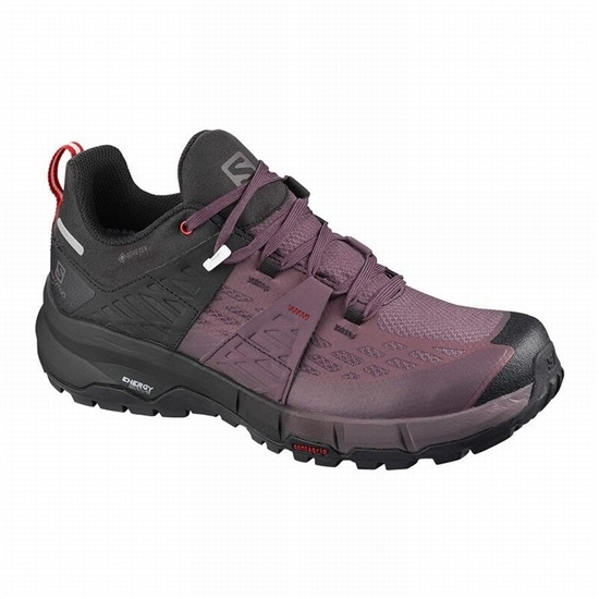 Salomon Odyssey Gtx W Women's Hiking Shoes Black / Red | SRUW24619