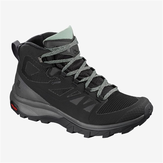 Salomon Outline Mid Gtx Women's Hiking Shoes Black | QJHR41238