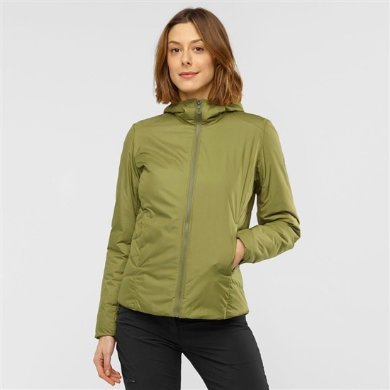 Salomon Outrack Insulated Women's Jackets Olive Green | RCTQ48365