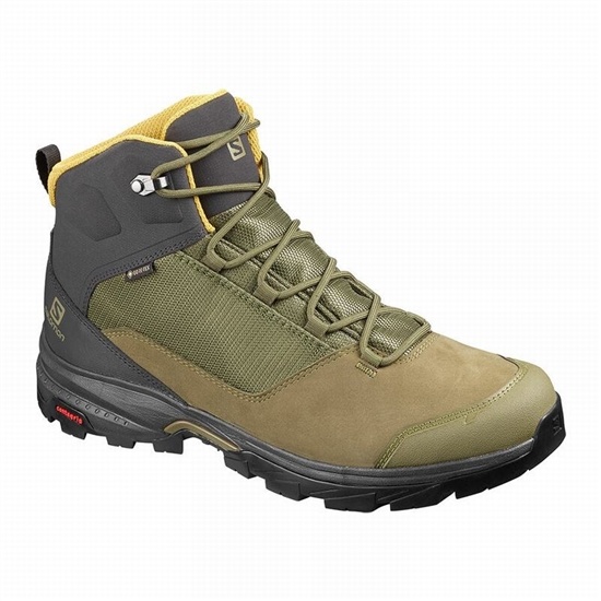 Salomon Outward Gore-tex Men's Hiking Boots Olive | CNAD12057