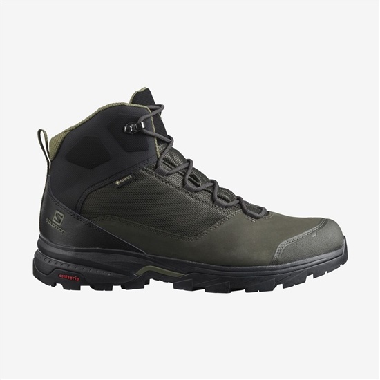 Salomon Outward Gore-tex Men's Hiking Boots Olive Green | UXQH58637