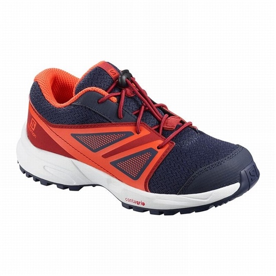 Salomon Sense K Kids' Trail Running Shoes Blue / Red | WEKP47931