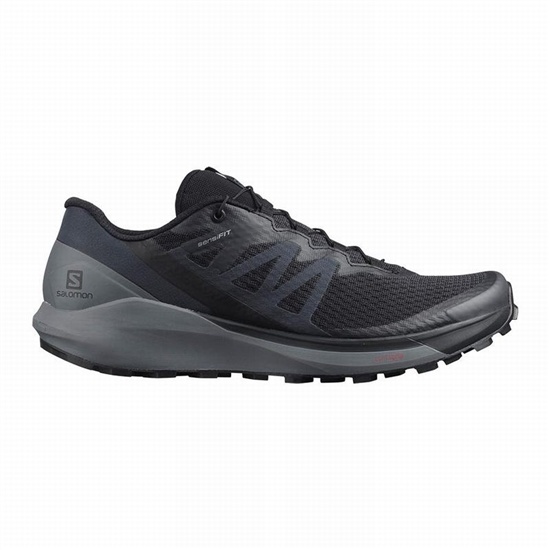 Salomon Sense Ride 4 Men's Running Shoes Black | RAQV14068