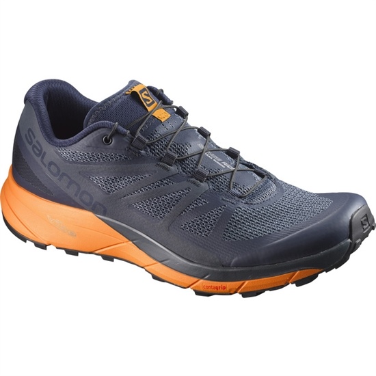 Salomon Sense Ride Men's Trail Running Shoes Navy / Orange | VGPA93416