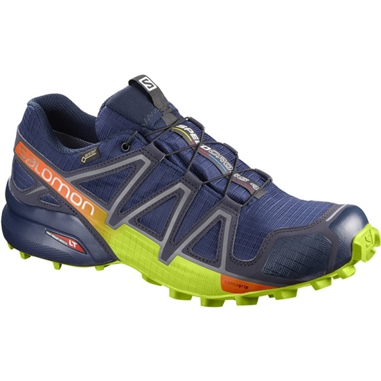 Salomon Speedcross 4 Gtx Men's Trail Running Shoes Navy / Green | GQED96317