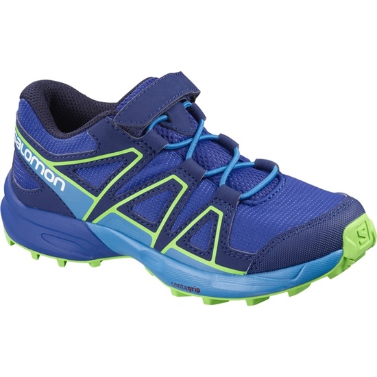 Salomon Speedcross Bungee K Kids' Trail Running Shoes Deep Blue | QWJY34062
