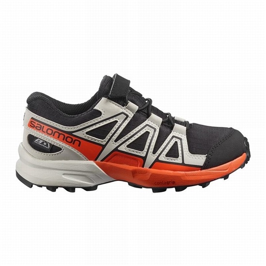 Salomon Speedcross Climasalomon Waterproof Kids' Trail Running Shoes Black / Pink | DRCX95427