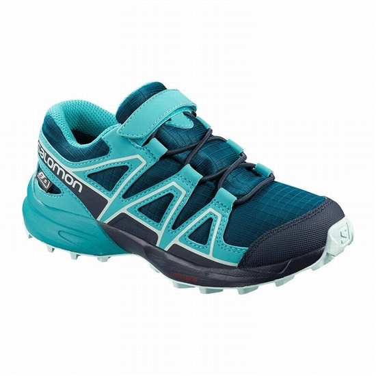 Salomon Speedcross Climasalomon Waterproof Kids' Trail Running Shoes Blue | HPGE21385