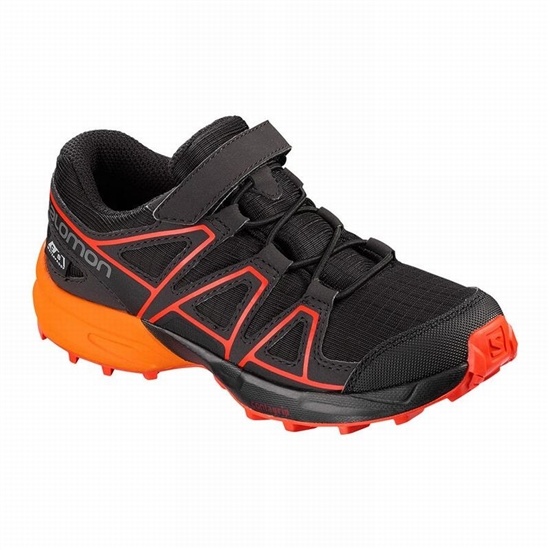 Salomon Speedcross Climasalomon Waterproof Kids' Trail Running Shoes Black / Brown | IYQF14578