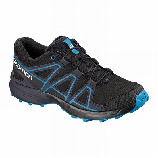 Salomon Speedcross Kids' Trail Running Shoes Black / Deep Grey | QYKL87015