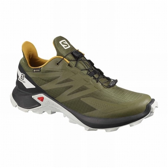 Salomon Supercross Blast Gtx Men's Trail Running Shoes Olive / Black | BIKS89352