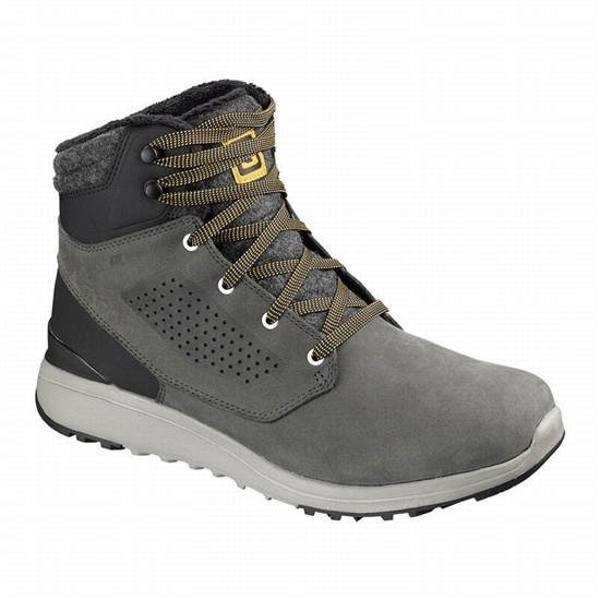 Salomon Utility Climasalomon Waterproof Men's Winter Boots Khaki | CGFI36874