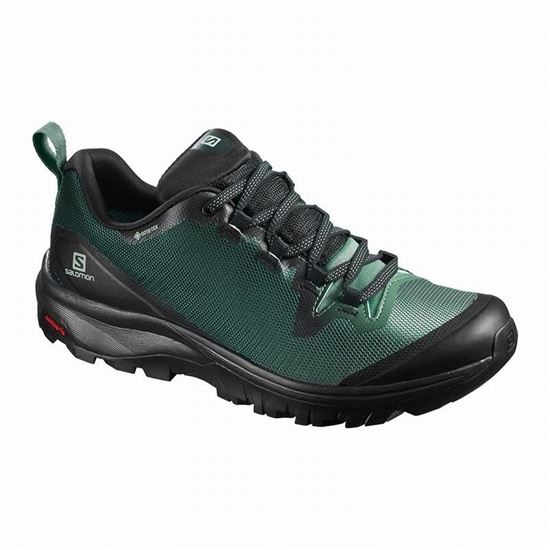 Salomon Vaya Gore-tex Women's Hiking Shoes Black / Green | LECF98063