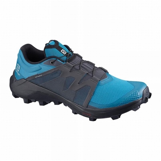Salomon Wildcross Men's Trail Running Shoes Blue / Black | VLKU95238