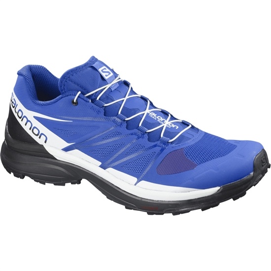 Salomon Wings Pro 3 Men's Trail Running Shoes Blue / White / Black | TFHU82654
