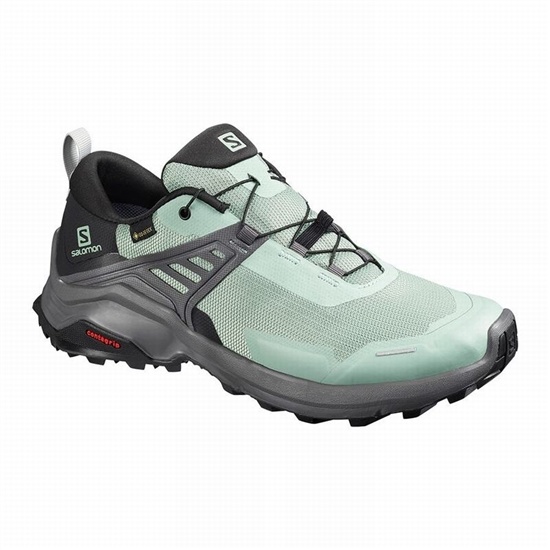 Salomon X Raise Gore-tex Women's Hiking Shoes Green / Black | QPOA08514