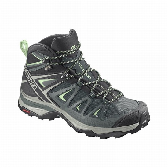 Salomon X Ultra 3 Mid Gore-tex Women's Hiking Boots Green | RAGL35802