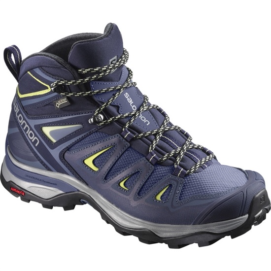 Salomon X Ultra 3 Wide Mid Gtx W Women's Hiking Shoes Deep Blue | IZUO87412