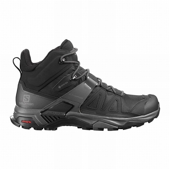 Salomon X Ultra 4 Mid Gore-tex Men's Hiking Boots Black / Blue | PHQG57132