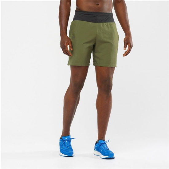 Salomon Xa 7 M Men's Shorts Olive | JSYA21037