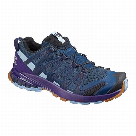 Salomon Xa Pro 3d V8 Women's Hiking Shoes Navy / Purple Indigo | NRGC21430