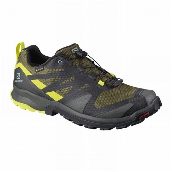 Salomon Xa Rogg Gtx Men's Hiking Shoes Olive / Light Yellow | PAVE63789
