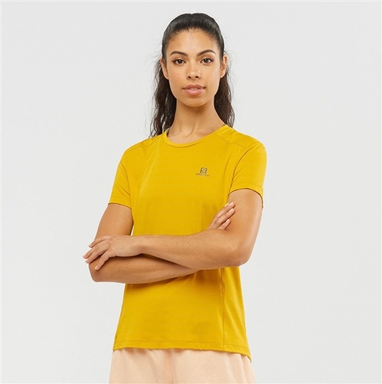 Salomon Xa W Short Sleeve Women's T Shirts Yellow | OXSY35204